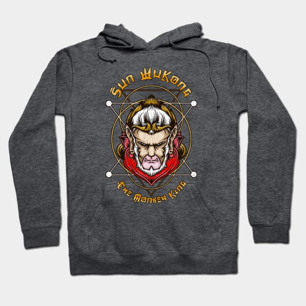 Sun Wukong Monkey King Chinese Myth for Wuxia Kung Fu Fans Hoodie by KennefRiggles